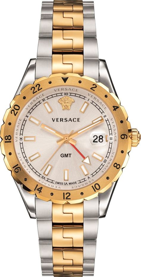 versace hellenyium gmt swiss watch 42mm|Versace hellenyium silver.